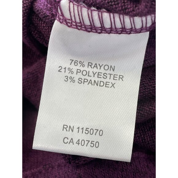 Nina Leonard 3 Piece Shawl Cardigan Tank and Pant Set Size 2XT Raisin Multi Cozy - Picture 2 of 5